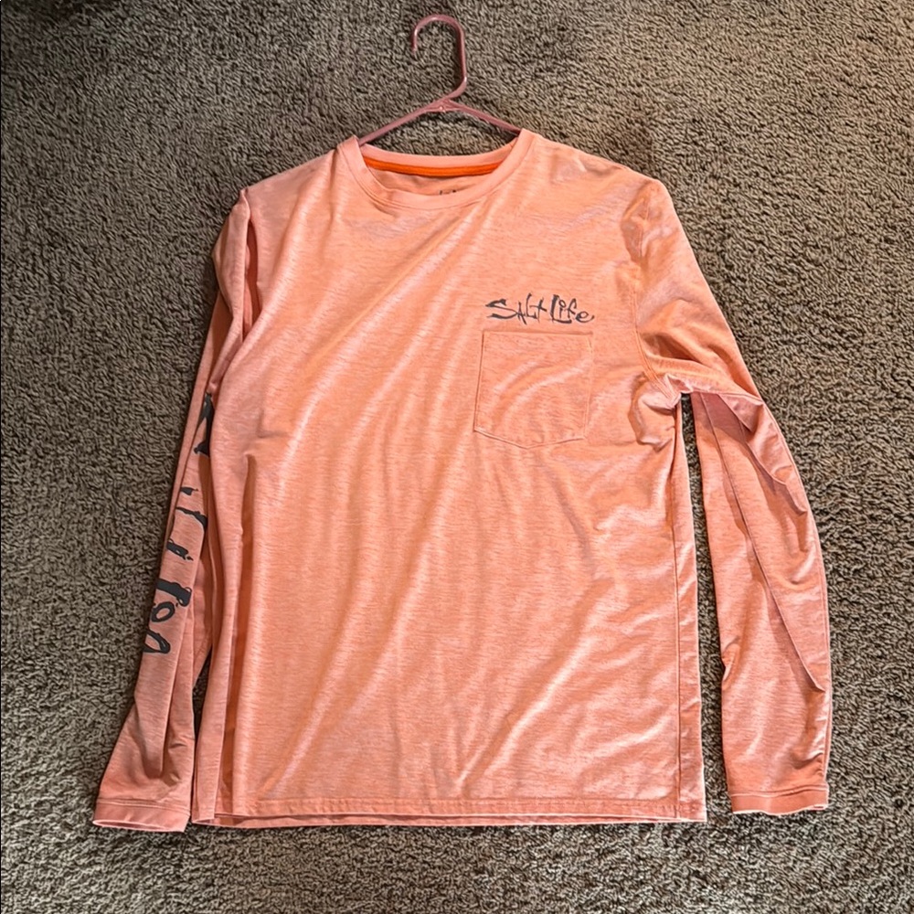 Salt Life Orange Long Sleeve Tee Casual Comfort